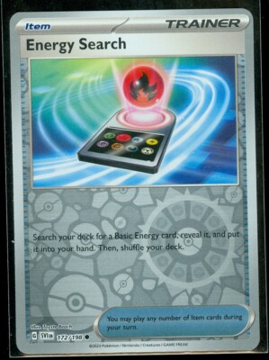 Pokemon ENERGY SEARCH 172/198 Scarlet & Violet Rev Holo Pokemon ENERGY SEARCH 172/198 Scarlet & Violet Rev Holo