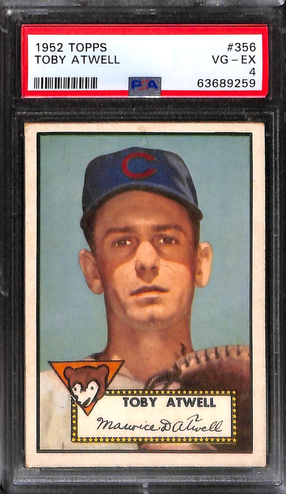 1952 Topps 356 Toby Atwell PSA 4 63689259 eBay