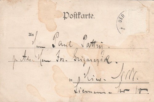 1907 VINTAGE GERMAN BOND NOTE with SCISSORS POSTCARD - Picture 2 of 2