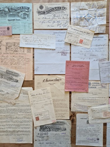 Large Collection of Antique Victorian & Early 20th Century Receipts - Picture 3 of 6