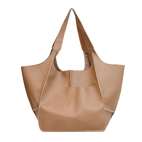 Women Large Capacity Soft Leather Casual Tote Shoulder Bag Retro Shopper Handbag - Picture 32 of 35
