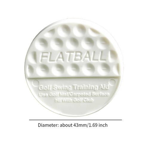 Flat Golf Ball Portable Golf Swing Practice Ball for Indoor Outdoor - Picture 3 of 4