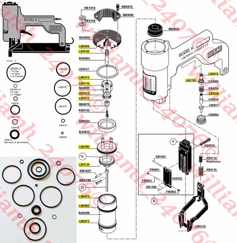 Senco Tacker Nagler K Modell O Ring Set + Dichtung LB5012 - Bild 1 von 4
