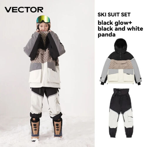 Ski Suit Set Women Man Winter Jackets and Pants Warm Waterproof Outdoor Camping - Picture 12 of 28