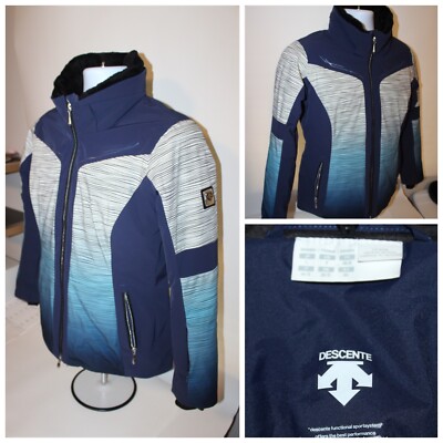 Descente Full Zip Ski Jacket Motion 3D HeatNavi NO Hood Womens Size US 