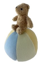 Vintage Classic Winnie The Pooh Pooh Bear Plush Rolling Rattle Ball Baby Nursery