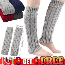 Winter Warm Fleece Lined Leg Warmers for Women Knit Leg Cover Long Boot Socks UK