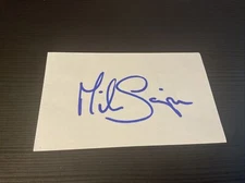 Mike Saipe signed autograph auto 3x5 index card Baseball Player