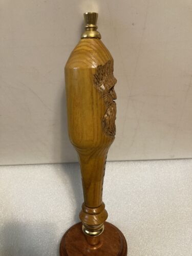 ALEMAN BREWING HAND HAND CARVED WOODEN ALEMAN Draft beer tap handle. ILLINOIS - Picture 3 of 19