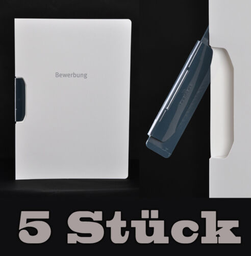5x DURABLE Duraswing Job - Deux Pièces Candidature avec Clip - Couleur Blanc