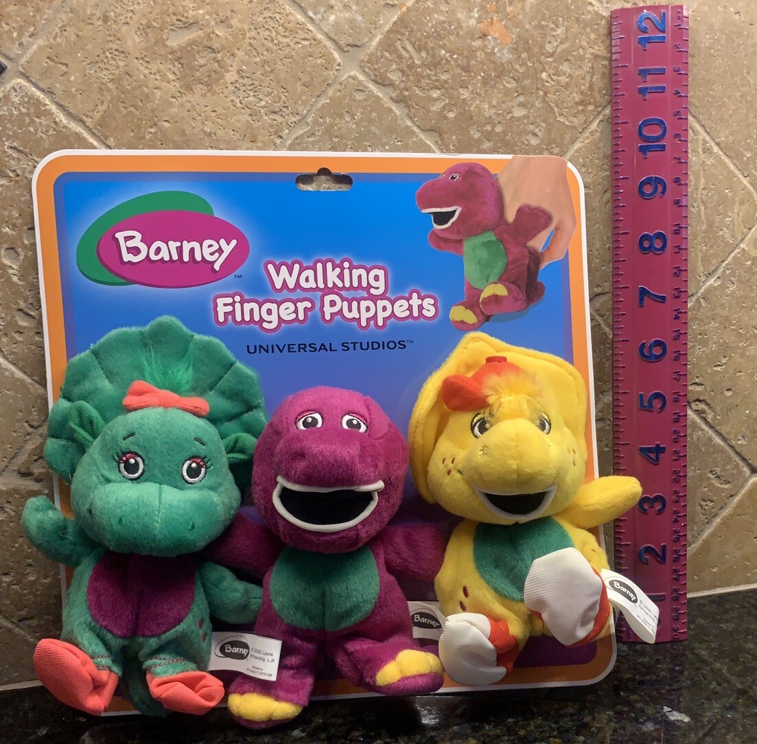 Barneyぬいぐるみ3点セット New! Rare Set of 3 Universal Studios Plush Barney, Baby Bop