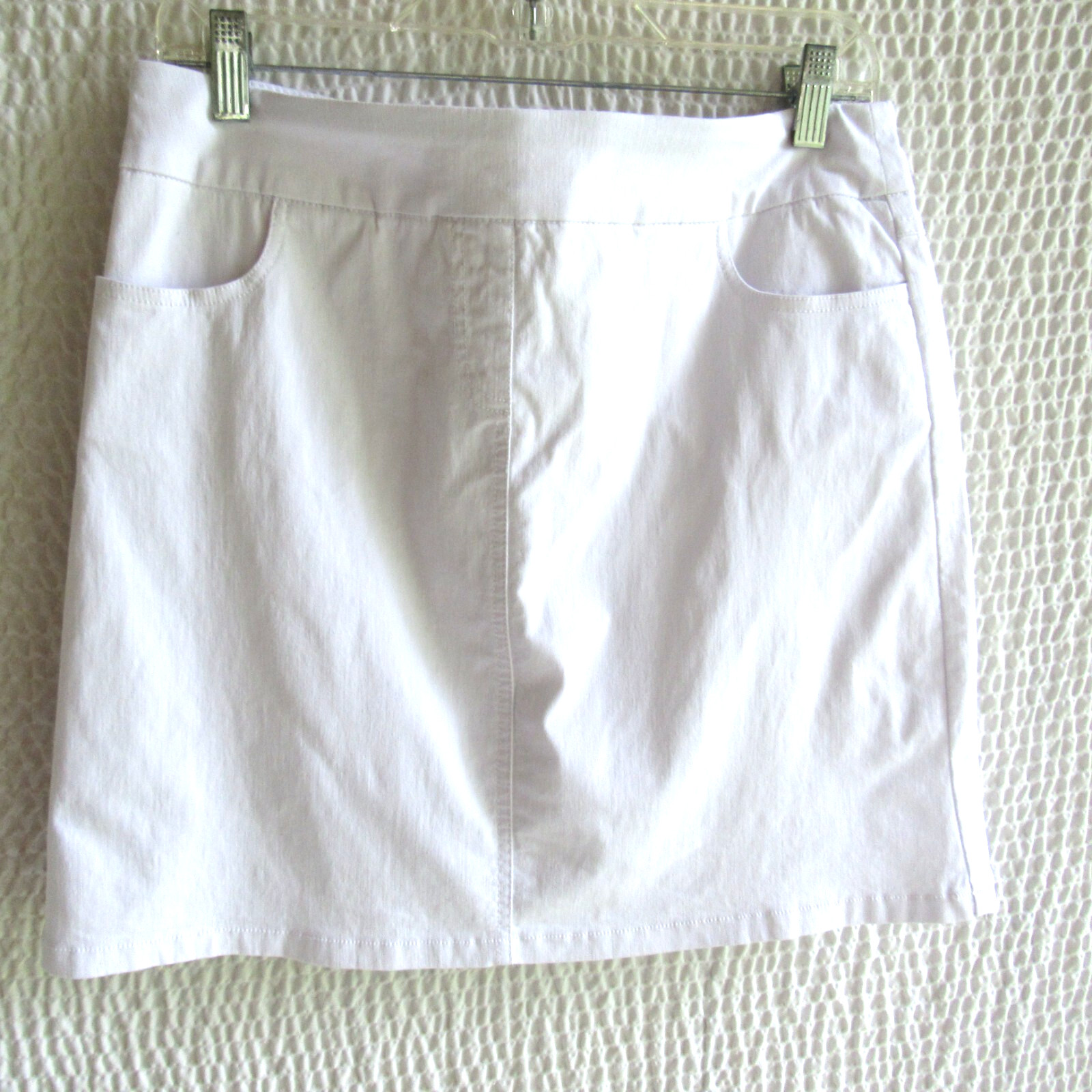 Slimsation Pull on Skort 12 Solid White Shorts Sk… - image 1