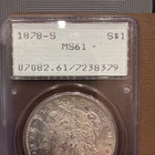 New Listing1878-S U.S. $1 Morgan Silver Dollar PCGS MS61 ~ Old Holder Rattler