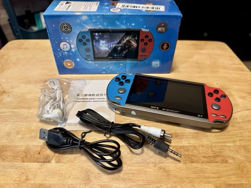 X7 MP5 Video Gaming Handheld (Red/Blue) With 4.3" screen and 22,000 Games ~ NEW!