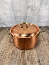 VTG Revere Ware Paul Revere Signature Collection Copper Stainless Saucepan w Lid