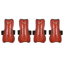 Calcio Stinchi Parastinchi Taglia S,4pz Traspirante PVC Sport Protezione,Rosso