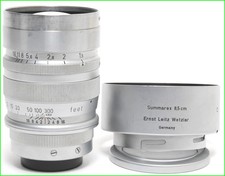  Leitz Leica Summarex 1.5/8.5cm w. hood and caps ca.1949 Early Leitz in fee