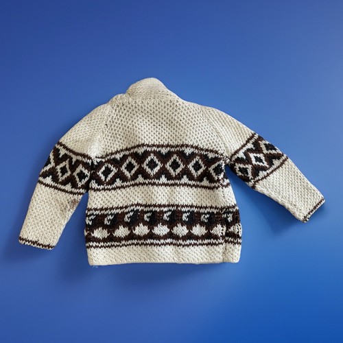 Vintage 60’s Seymour Kerman Sweater Tan Cream Knit Made In Mexico - Bild 3 von 4
