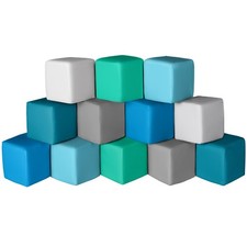 Foam Building Blocks for Kids: 12-Pieces PU Leather 5.5 inches, Modern