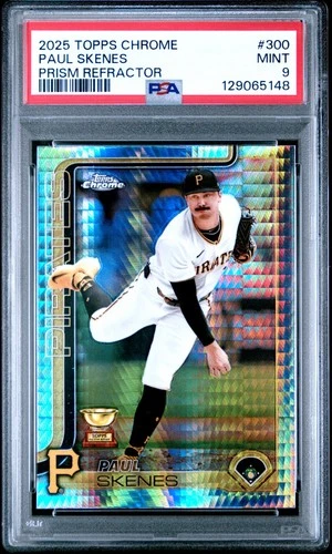 2025 Topps Chrome Paul Skenes PRISM REFRACTOR PSA 9 PITTSBURGH PIRATES