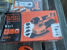 BLACK+DECKER BEW200-GB 200W 4-in-1 Multi-Sander Corded 230V Orange/Black