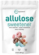 Allulose Sweetener, 3 Pounds (48 Ounces), Zero Calorie, Plant Based Sugar Altern