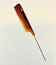 Mebco Comb Tortoise Shell Teasing Stainless Tail Hair Beauty Vintage Vanity