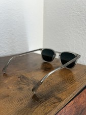 Oliver Peoples OVVIII Lightweight Clear Frame Square Sunglasses Gray Lens