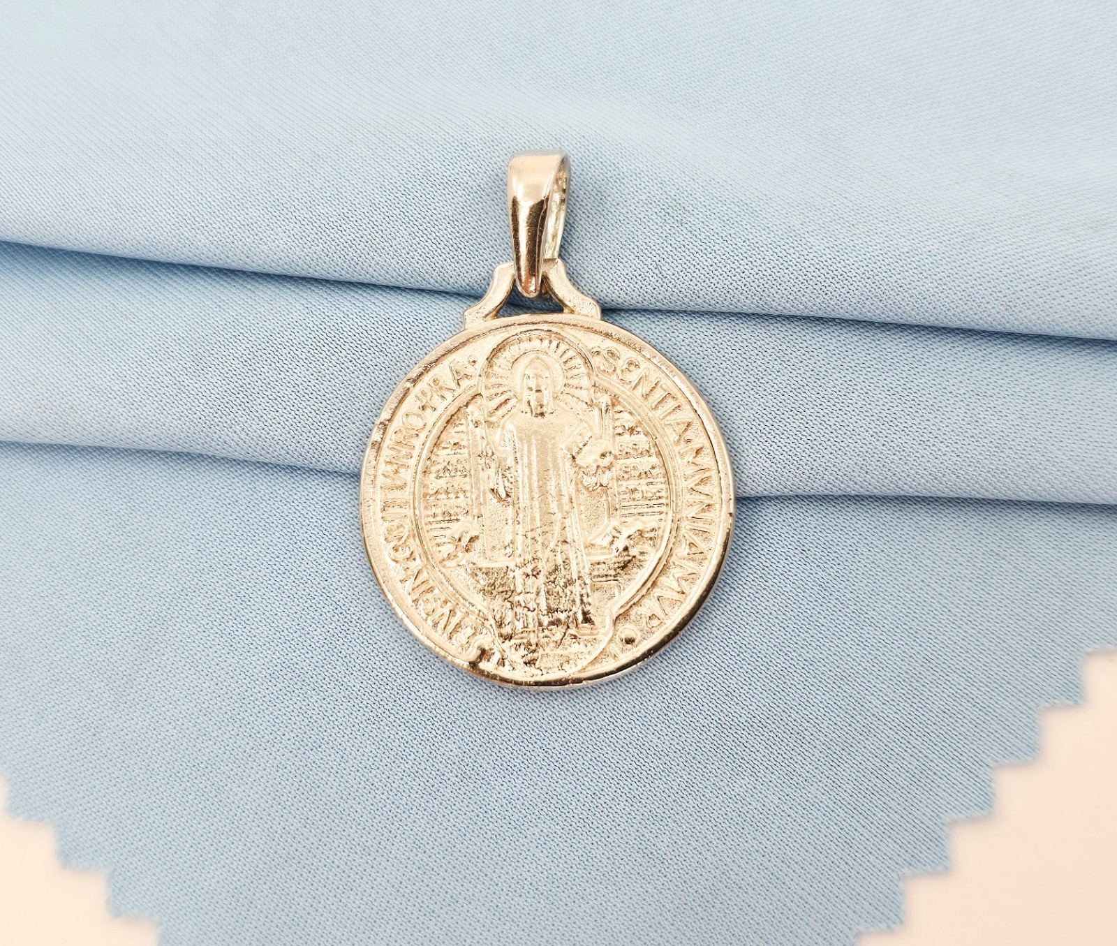 Unique Solid 925 Sterling Silver Saint Benedict M… - image 7
