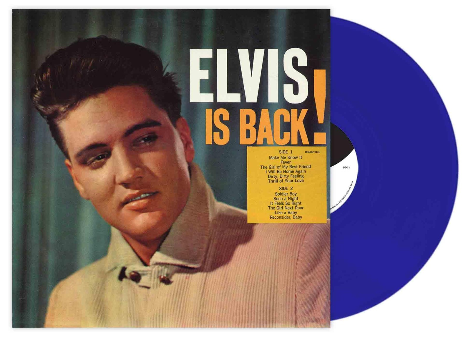 Elvis Presley Elvis is Back Bleu (Vinyl LP)