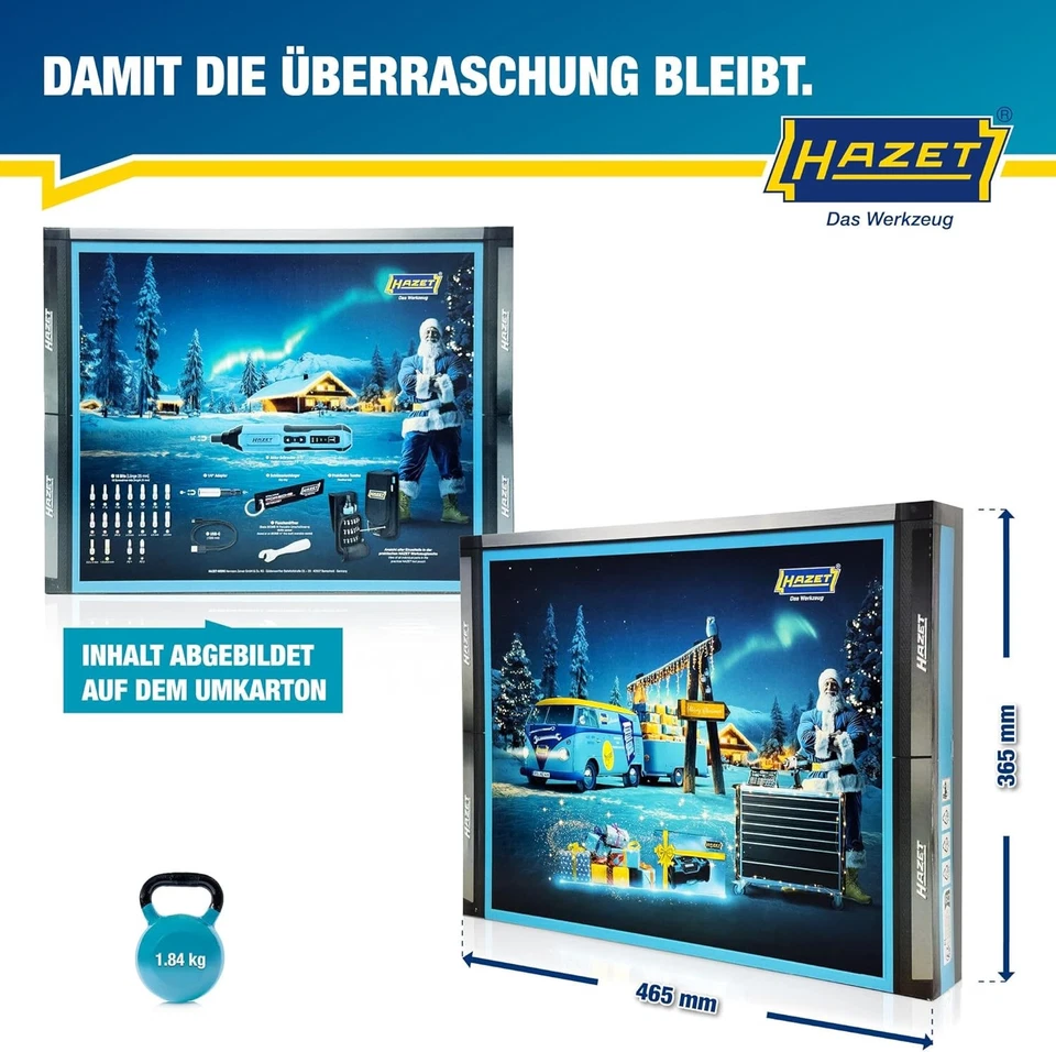 Hazet Adventskalender 2025 24tlg. Werkzeugsatz Bit-Set 1/4" Akkuschrauber - Bild 2 von 4