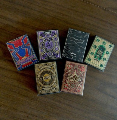 Theory11 Playing Cards Lot 6 NEW Spiderman Avengers Batman LOTR 007 Harry Potter