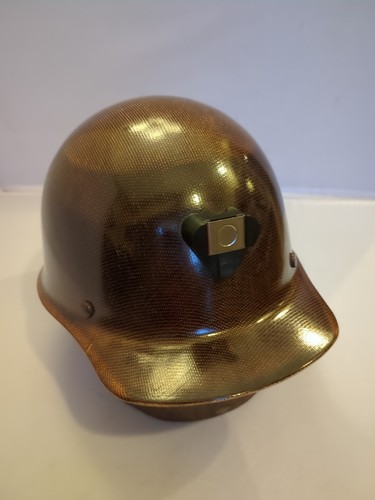 Vintage MSA Skullgard Cap Red Brown Hard Hat 1980s