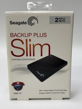Seagate Backup Plus Slim 2TB External Hard Drive Brand New Sealed STDR2000100