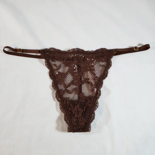 Victoria's Secret Lace Adjustable V-String Panty Floral Mesh - Picture 10 of 59