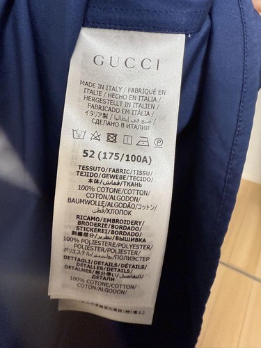 GUCCI Navy pajama shirt 52 Navy - Picture 20 of 24