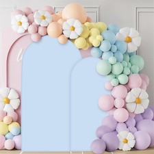 Wedding Arch Cover Set of 2 Spandex Stand Covers Blue 7.2FT, 6FT,