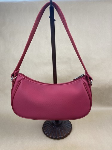 Vintage Lacoste Baguette Pink Shoulder Bag Handbag Womens Y2K - Picture 5 of 20