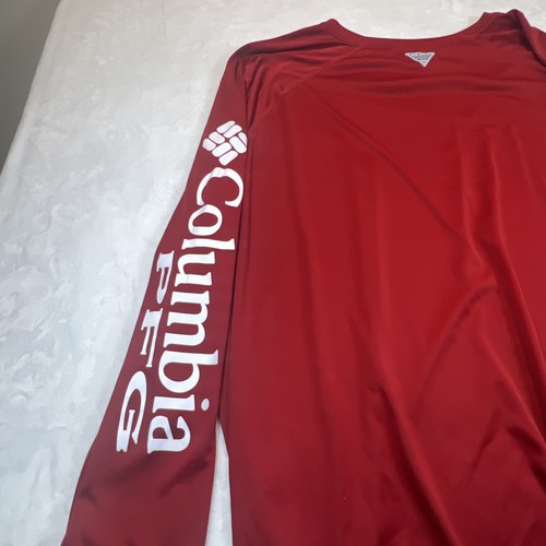Alabama Crimson Tide Columbia Camicia Uomo 5XL Rosso Omni-Shade Manica Lunga PFG - Foto 10 di 10