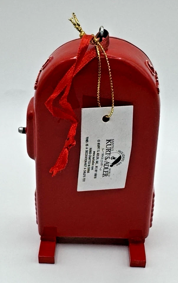 New Kurt Adler Coca-Cola Vending Machine Ornament Vintage Style Coke Dispenser - Image 4 of 4