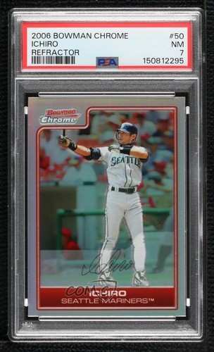 2006 Bowman Chrome Refractor Ichiro Suzuki #50 PSA 7 HOF