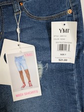 Girls R2545 Denim YMI Midi Shorts Size 7 NWT NEW