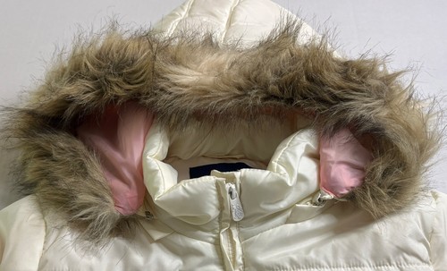 USPA U.S. Polo Association Puff Coat White/Pink and Faux Fur Trim Liner Size XL - Picture 7 of 18
