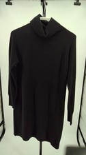 Quince Women Mongolian Cashmere Turtleneck Sweater Mini Dress Black M