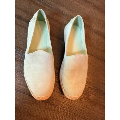 TOMS Jutti Neat Mint Green Suede Espadrille Flats Womens 8M Slip On Shoes - Image 1 of 4