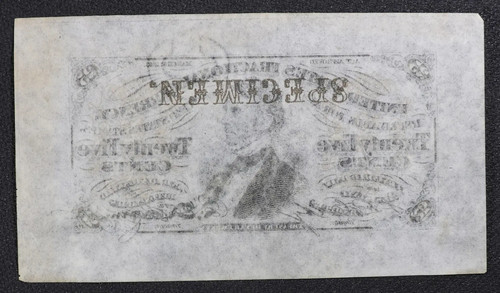 Fr. 1294 Third Issue 25 Cents Fractional Currency Wide Specimen - Picture 2 of 3