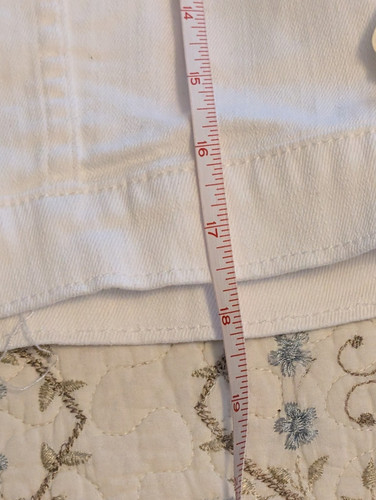 NWT One World Cropped Stretch White Denim Jacket Button Up Women's M - Bild 11 von 15