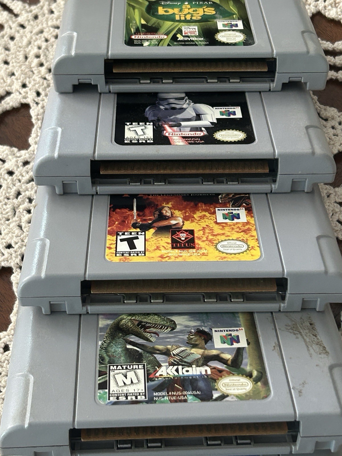 N64 (Nintendo 64) Lot of 5 incl. Hercules, Turok