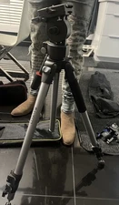 Ravelli AVT 67" Video Camera Tripod w/Fluid Drag Head PROF W/slider, Wheels +bag