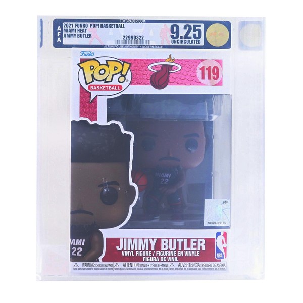 Miami Heat Nba Funko Pop | Jimmy Butler (Schwarzes Trikot) | Bewertet Afa 9.25-image